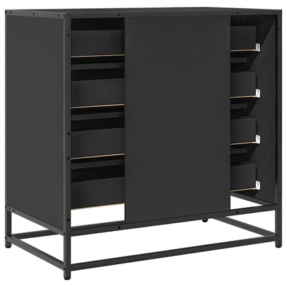 Cassettiera Nera 70x41x70 cm in Legno Multistrato - homemem39