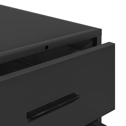 Cassettiera Nera 70x41x70 cm in Legno Multistrato - homemem39