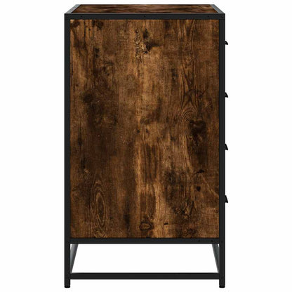 Cassettiera Rovere Fumo 70x41x70 cm in Legno Multistrato - homemem39