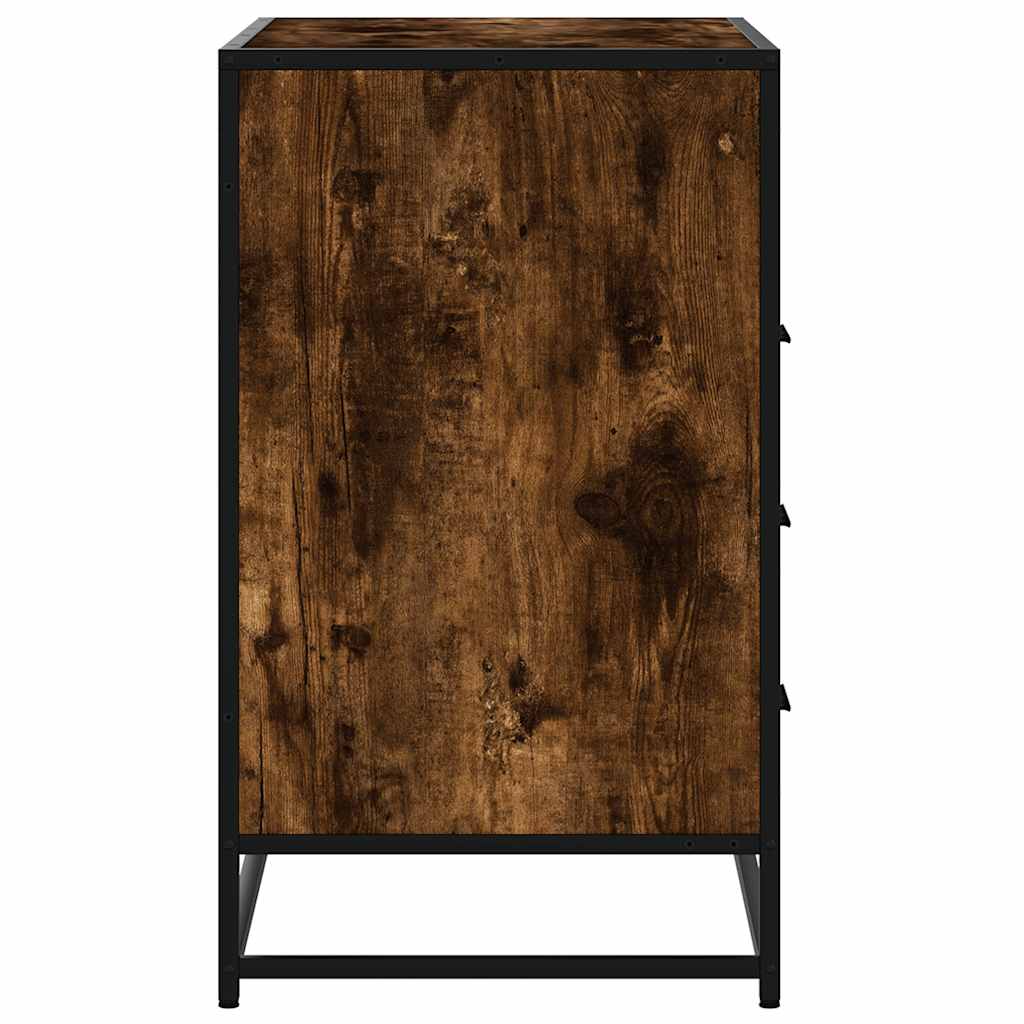 Cassettiera Rovere Fumo 70x41x70 cm in Legno Multistrato - homemem39