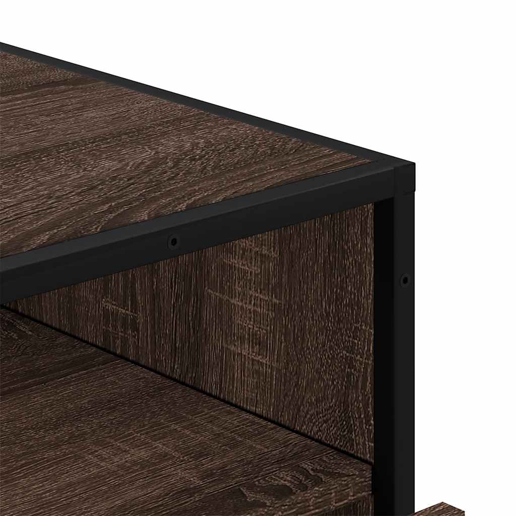 Cassettiera Rovere Marrone 70x41x70 cm in Legno Multistrato - homemem39