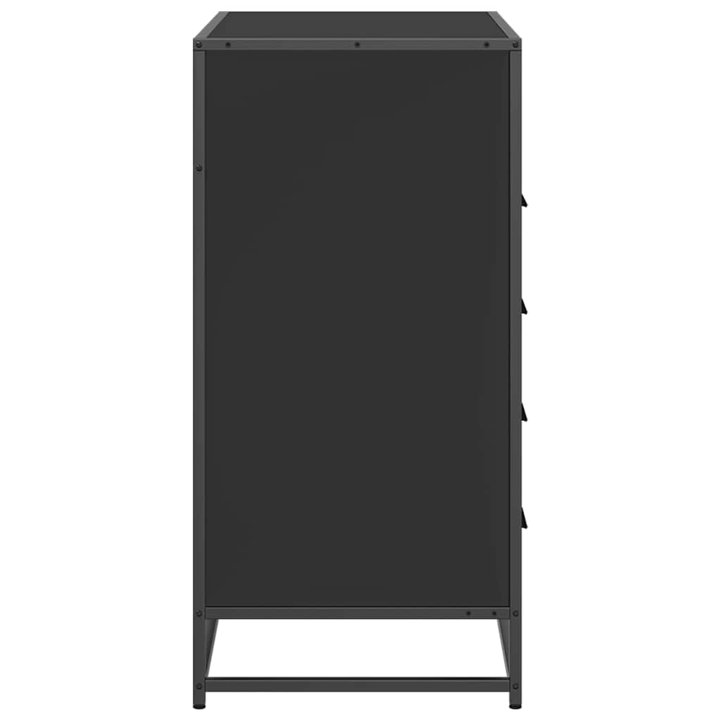 Cassettiera Nera 70x41x83,5 cm in Legno Multistrato | homemem39