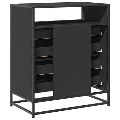 Cassettiera Nera 70x41x83,5 cm in Legno Multistrato | homemem39