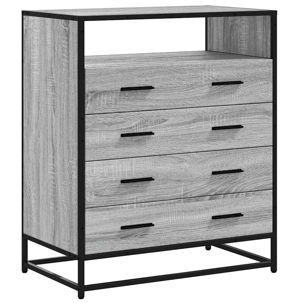 Cassettiera Grigio Sonoma 70x41x83,5 cm in Legno Multistrato | homemem39