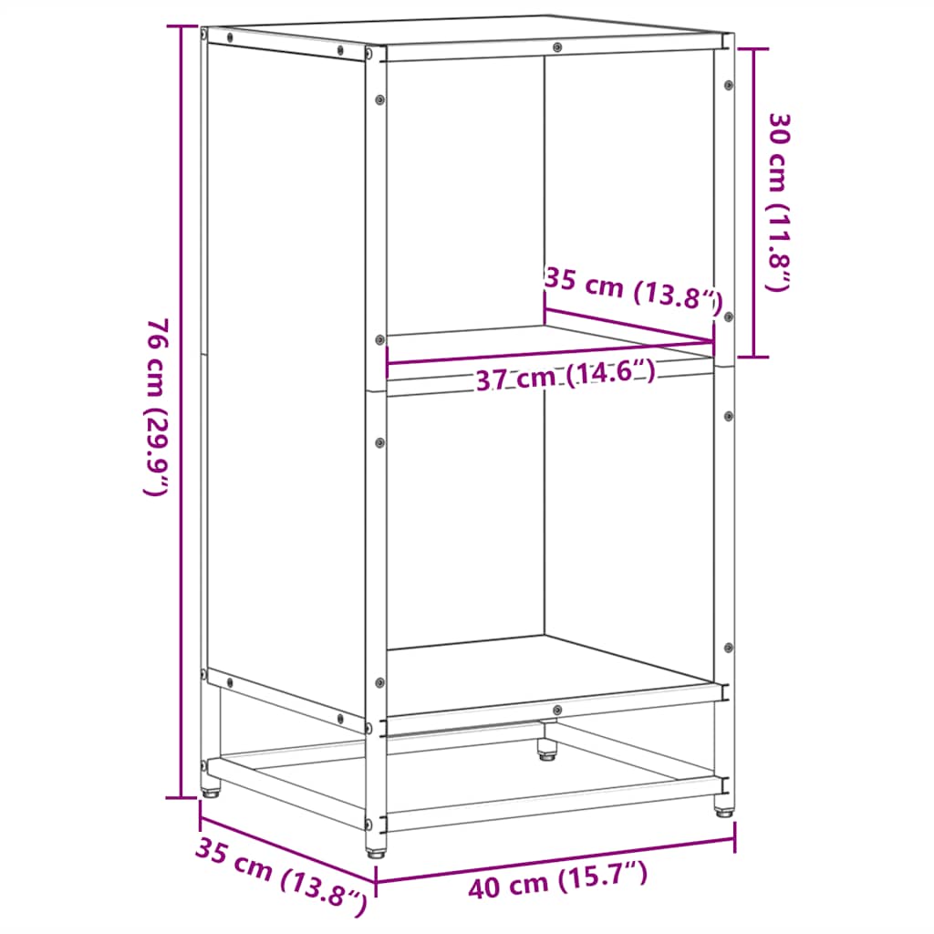 Libreria Rovere Marrone 40x35x76 cm in Legno Multistrato | homemem39