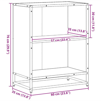 Libreria Rovere Marrone 60x35x76 cm in Legno Multistrato | homemem39
