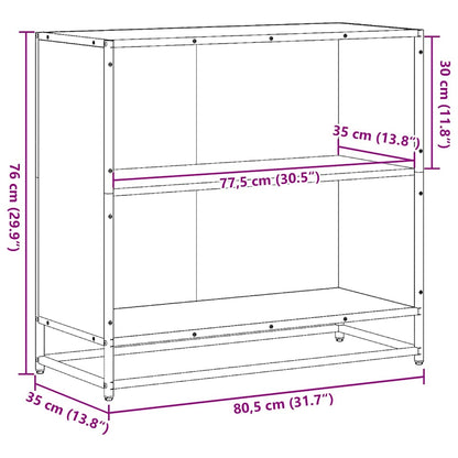 Libreria Rovere Marrone 80,5x35x76 cm in Legno Multistrato | homemem39
