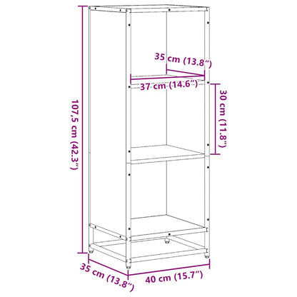 Libreria Rovere Fumo 40x35x107,5 cm in Legno Multistrato | homemem39