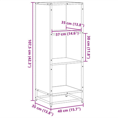 Libreria Grigio Sonoma 40x35x107,5 cm in Legno Multistrato | homemem39