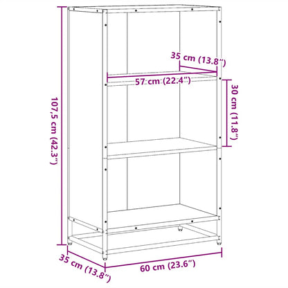 Libreria Rovere Sonoma 60x35x107,5 cm in Legno Multistrato | homemem39