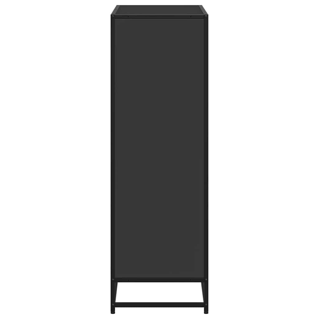 Libreria Nera 80,5x35x107,5 cm in Legno Multistrato