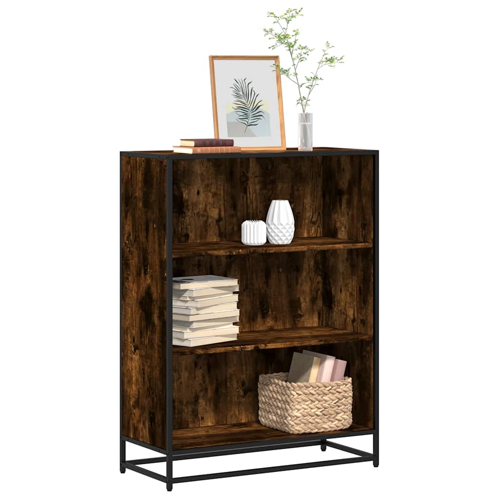 Libreria Rovere Fumo 80,5x35x107,5 cm in Legno Multistrato | homemem39