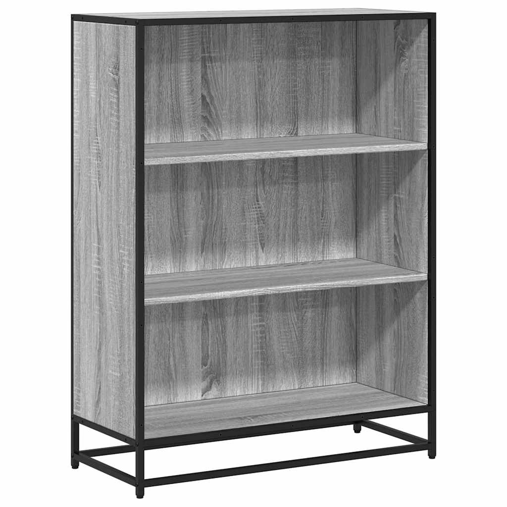 Libreria Grigio Sonoma 80,5x35x107,5 cm in Legno Multistrato
