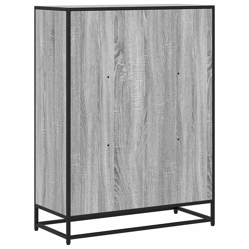Libreria Grigio Sonoma 80,5x35x107,5 cm in Legno Multistrato