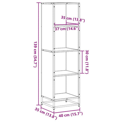Libreria Rovere Sonoma 40x35x139 cm in Legno Multistrato | homemem39
