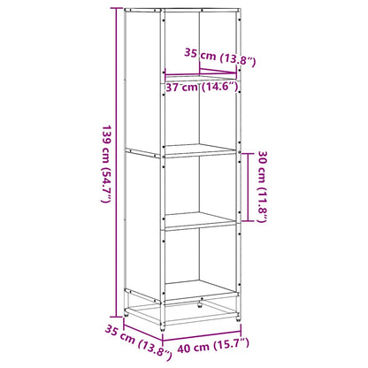Libreria Rovere Fumo 40x35x139 cm in Truciolato | homemem39