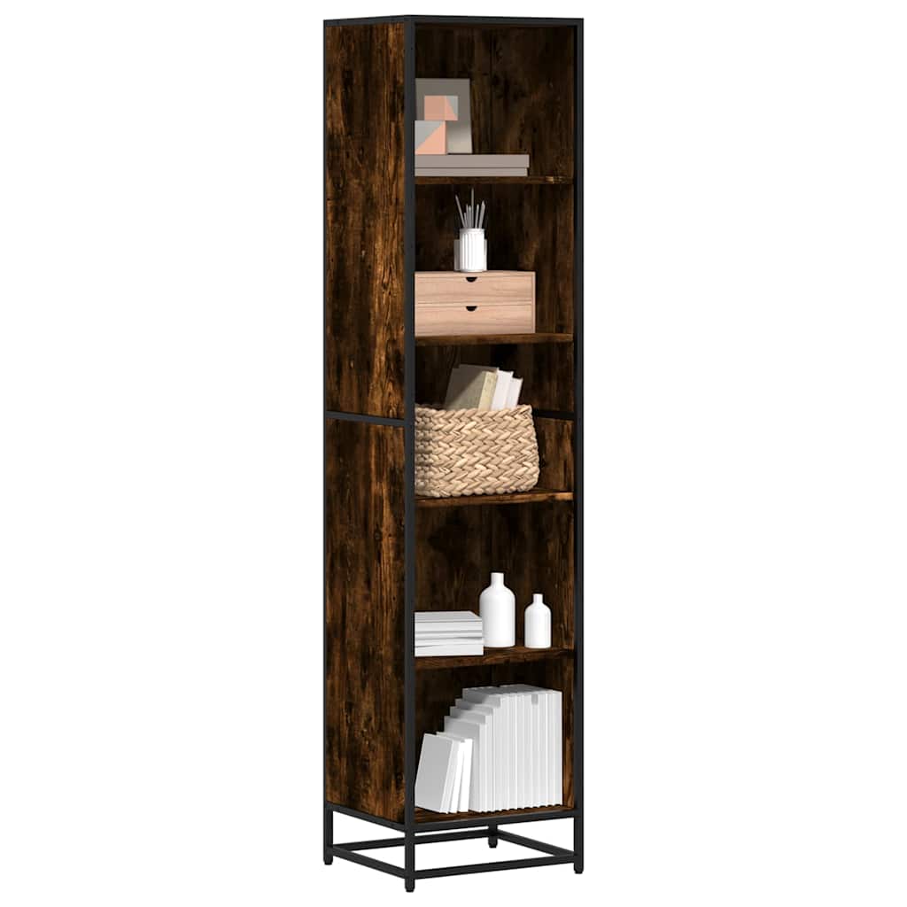 Libreria Rovere Fumo 40x35x170,5 cm in Legno Multistrato | homemem39