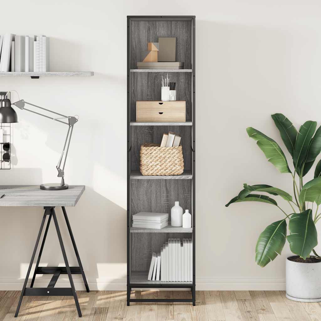 Libreria Grigio Sonoma 40x35x170,5 cm in Legno Multistrato | homemem39