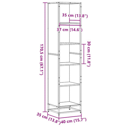 Libreria Grigio Sonoma 40x35x170,5 cm in Legno Multistrato | homemem39
