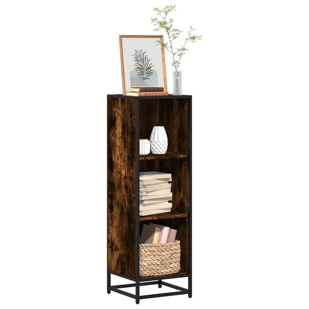Libreria Rovere Fumo 33,5x33x107,5 cm in Legno Multistrato | homemem39