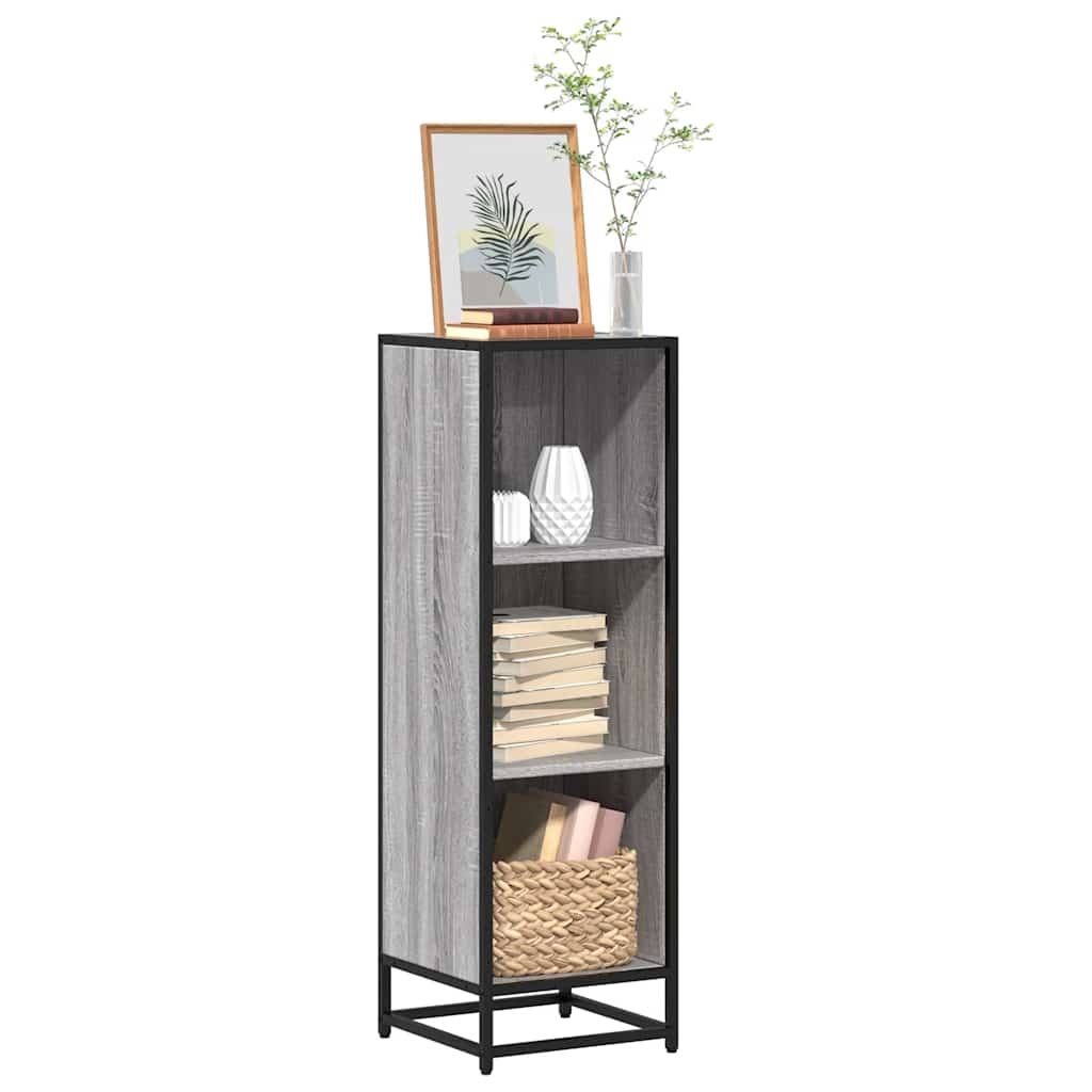 Libreria Grigio Sonoma 33,5x33x107,5 cm in Legno Multistrato | homemem39