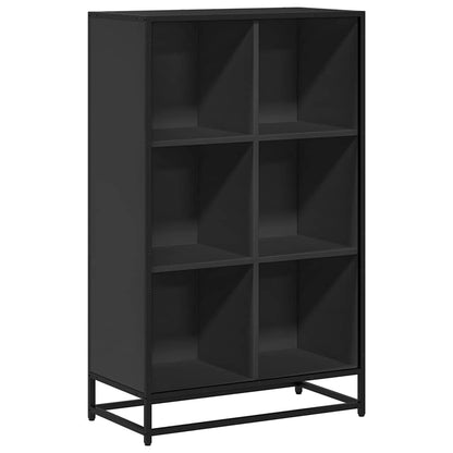 Libreria Nera 65,5x33x107,5 cm in Legno Multistrato | homemem39