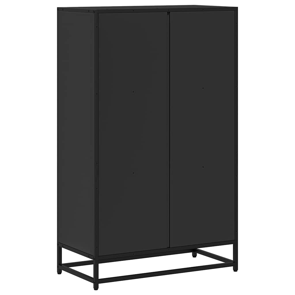 Libreria Nera 65,5x33x107,5 cm in Legno Multistrato | homemem39