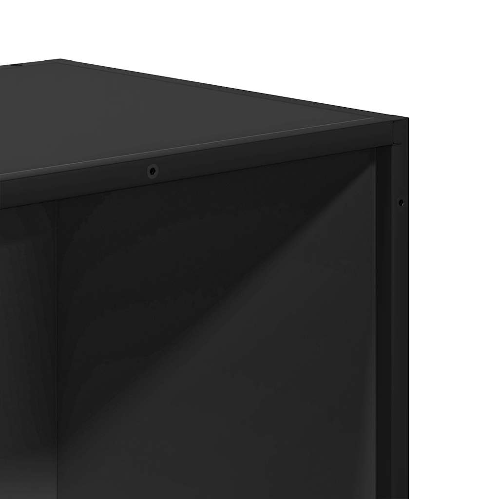 Libreria Nera 65,5x33x107,5 cm in Legno Multistrato | homemem39