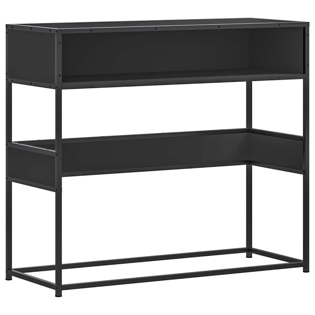 Tavolino Consolle Nero 90x35x80 cm in Legno Multistrato | homemem39