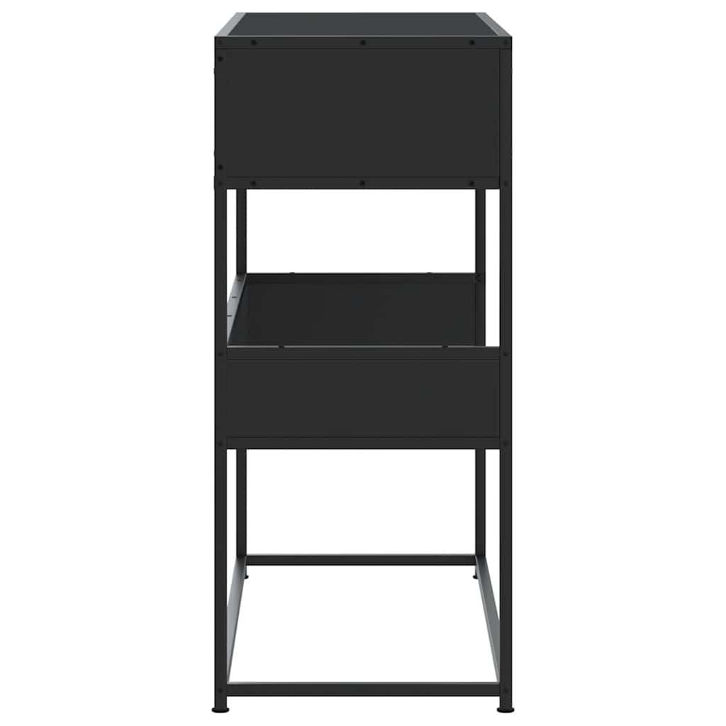 Tavolino Consolle Nero 90x35x80 cm in Legno Multistrato | homemem39