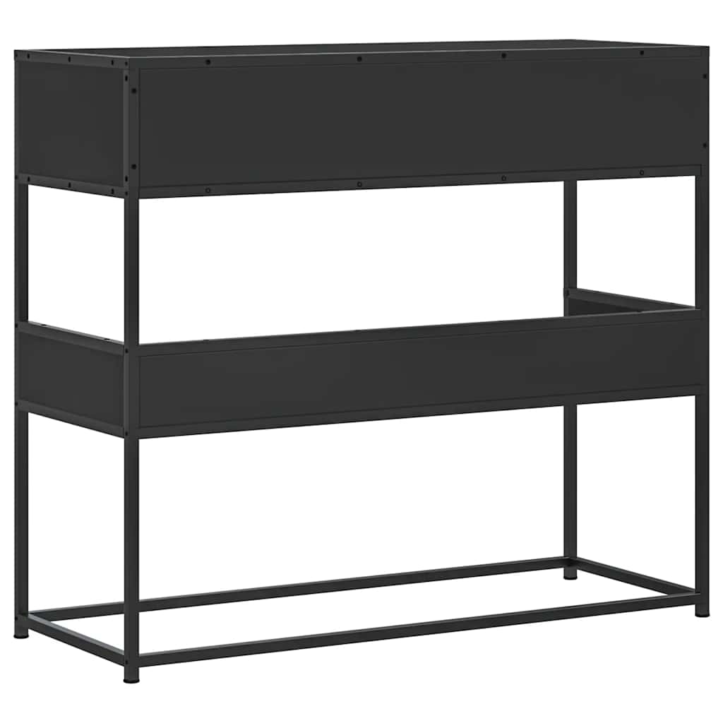 Tavolino Consolle Nero 90x35x80 cm in Legno Multistrato | homemem39