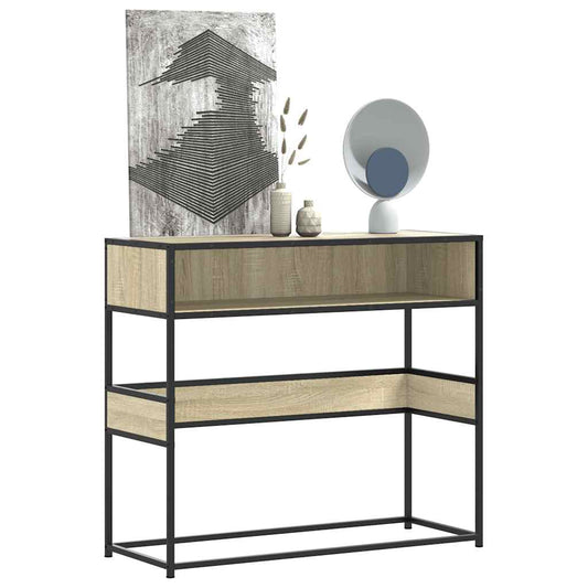 Tavolo Consolle Rovere Sonoma 90x35x80 cm in Legno Multistrato | homemem39