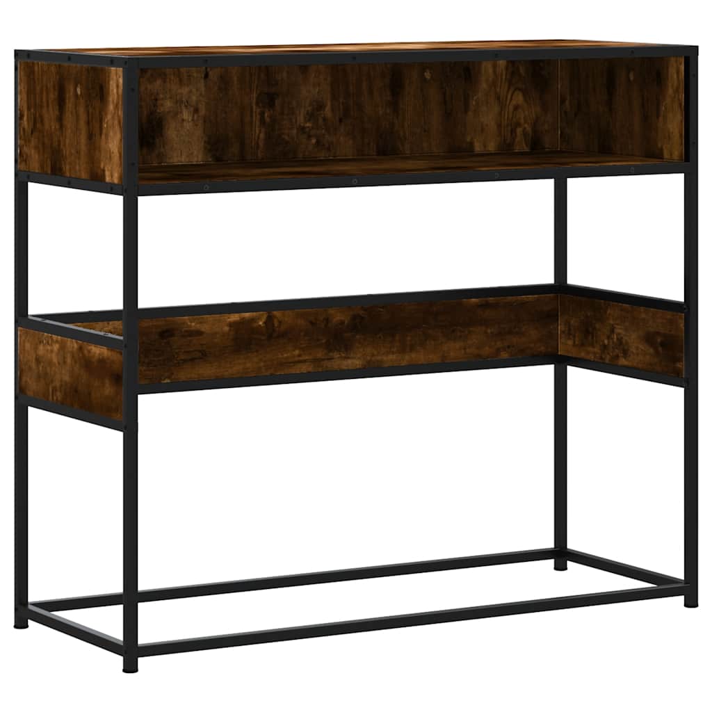 Tavolino Consolle Rovere Fumo 90x35x80 cm in Legno Multistrato | homemem39