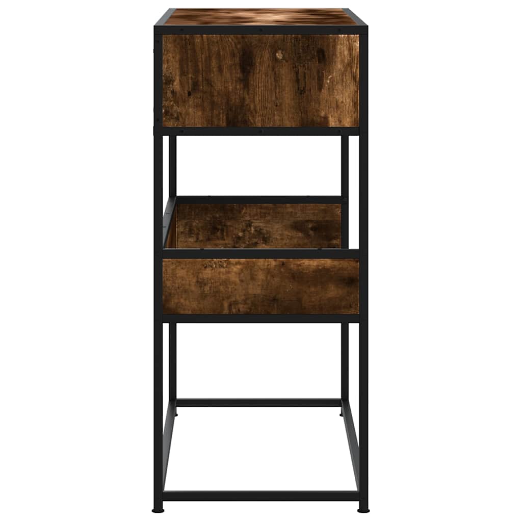 Tavolino Consolle Rovere Fumo 90x35x80 cm in Legno Multistrato | homemem39