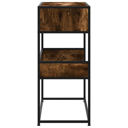 Tavolino Consolle Rovere Fumo 90x35x80 cm in Legno Multistrato | homemem39