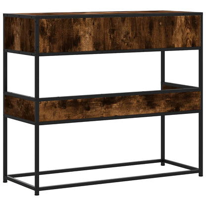 Tavolino Consolle Rovere Fumo 90x35x80 cm in Legno Multistrato | homemem39