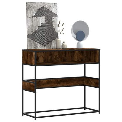 Tavolino Consolle Rovere Fumo 90x35x80 cm in Legno Multistrato | homemem39