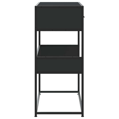 Tavolino Consolle Nero 90x35x80 cm in Legno Multistrato | homemem39