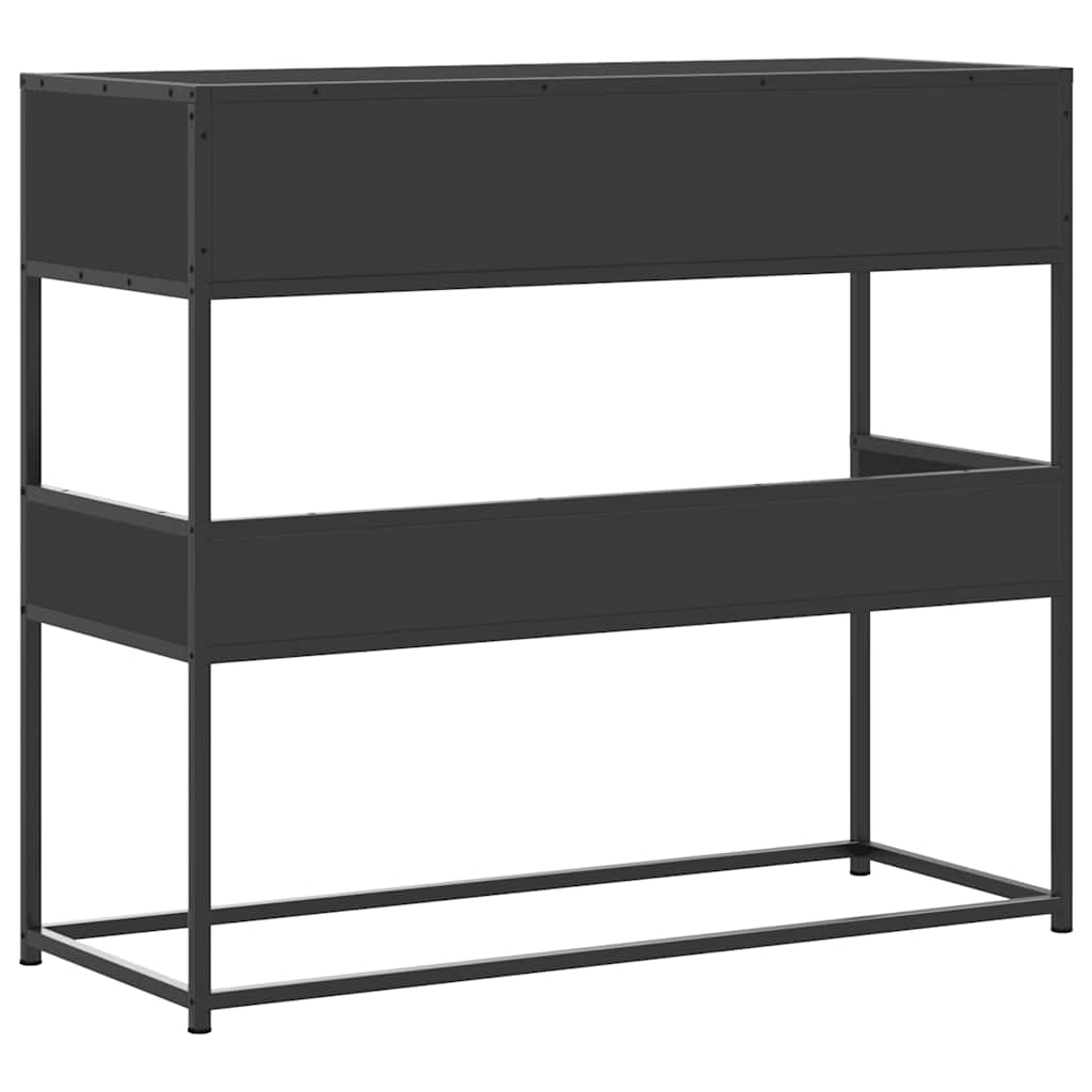 Tavolino Consolle Nero 90x35x80 cm in Legno Multistrato | homemem39
