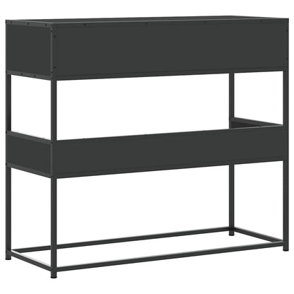 Tavolino Consolle Nero 90x35x80 cm in Legno Multistrato | homemem39