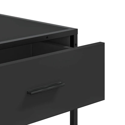 Tavolino Consolle Nero 90x35x80 cm in Legno Multistrato | homemem39
