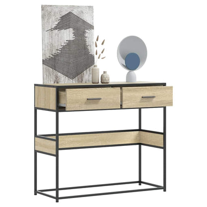 Tavolo Consolle Rovere Sonoma 90x35x80 cm in Legno Multistrato | homemem39