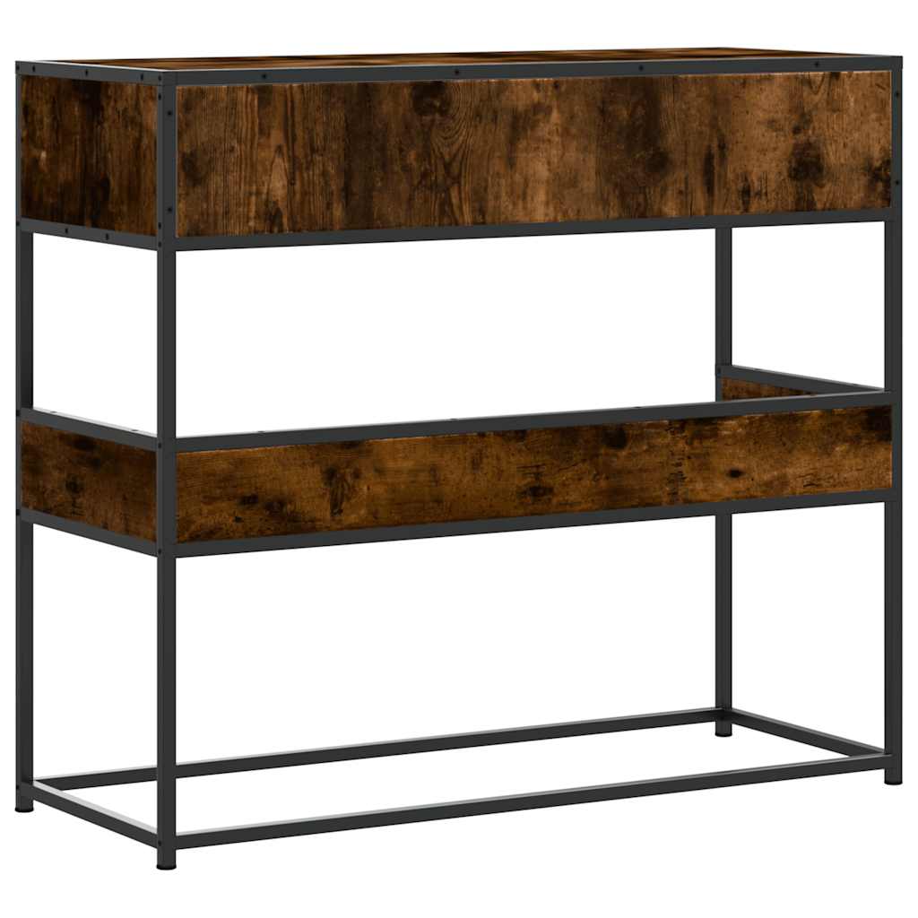 Tavolino Consolle Rovere Fumo 90x35x80 cm in Legno Multistrato | homemem39