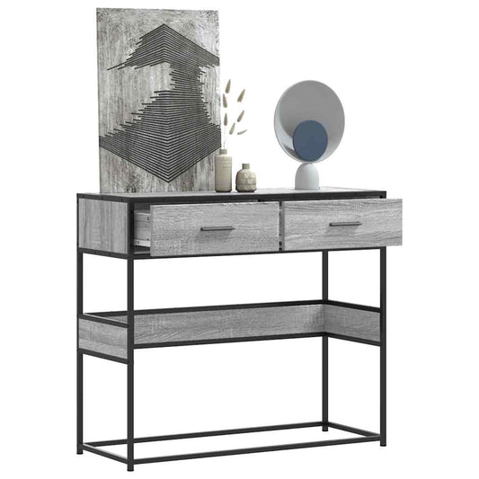 Tavolo Consolle Rovere Sonoma 90x35x80 cm in Legno Multistrato | homemem39