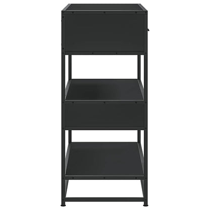 Tavolino Consolle Nero 90x35x80 cm in Legno Multistrato | homemem39