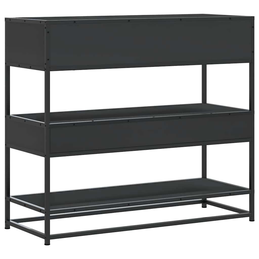 Tavolino Consolle Nero 90x35x80 cm in Legno Multistrato | homemem39