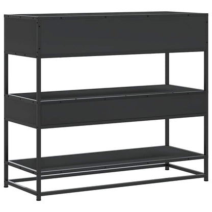 Tavolino Consolle Nero 90x35x80 cm in Legno Multistrato | homemem39