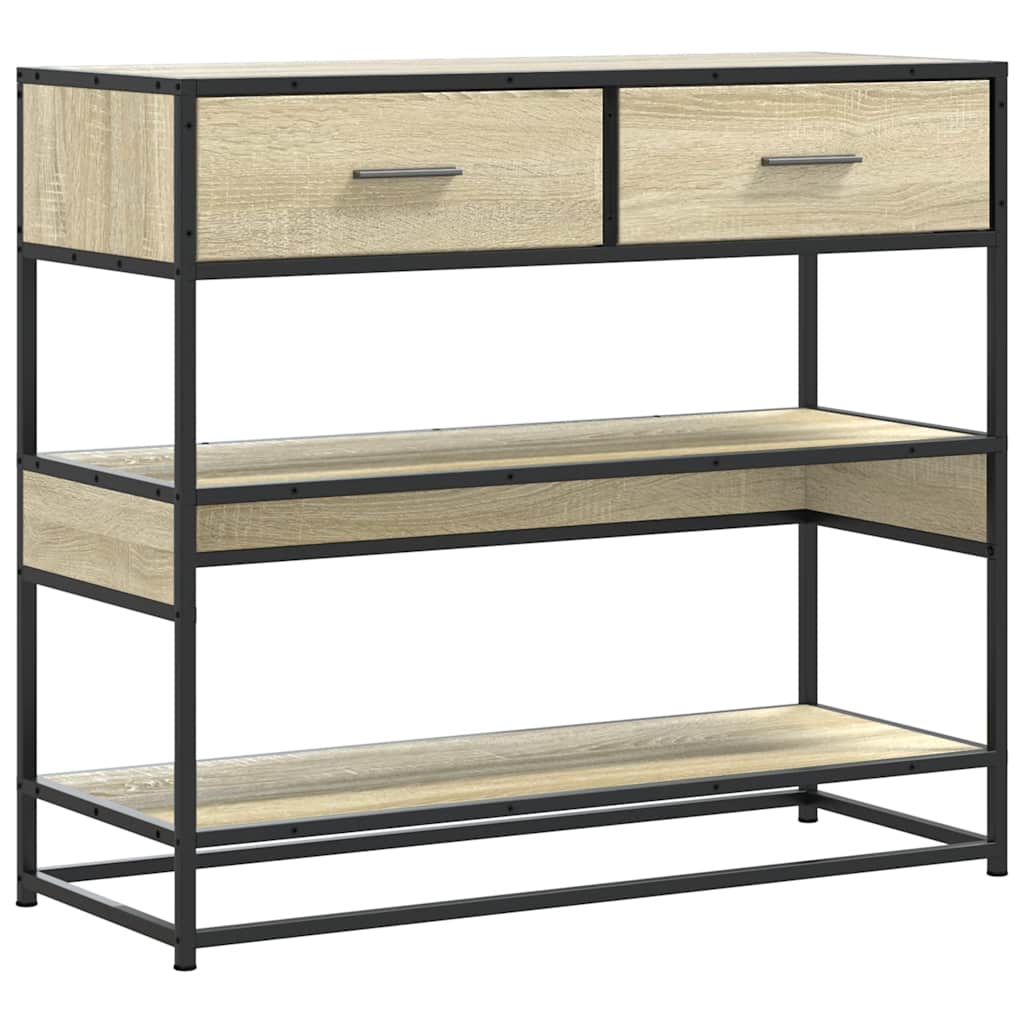 Tavolo Consolle Rovere Sonoma 90x35x80 cm in Legno Multistrato | homemem39
