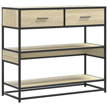 Tavolo Consolle Rovere Sonoma 90x35x80 cm in Legno Multistrato | homemem39