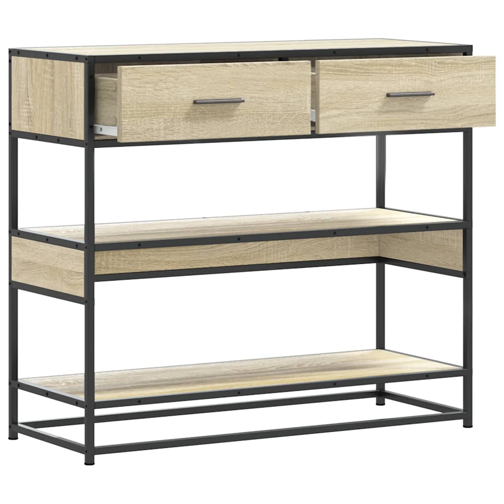 Tavolo Consolle Rovere Sonoma 90x35x80 cm in Legno Multistrato | homemem39